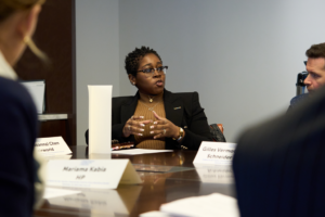 GYA Tyra Gravesande GBC-Education's Skills Roundtable "Bridging the Gap Together: Empowering Youth for Future Workforce Success" on 19 September during UNGA 2023.